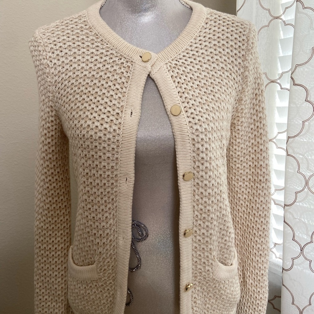 Banana Republic Beige Knitted Cardigan